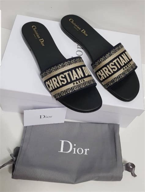 dior women's flip flops|Dior flat sandals for women.